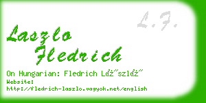 laszlo fledrich business card